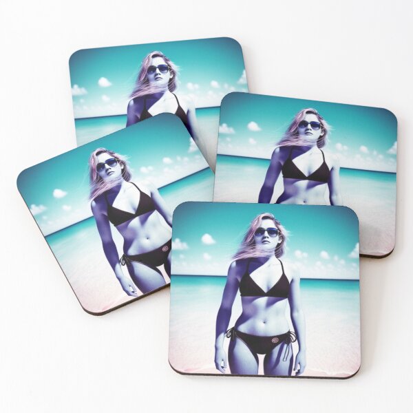 Item preview, Sexy Beach Babe Artwork Sun Sand Water Clouds  designed and sold by Michael Voyler.
