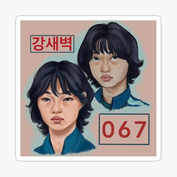 Jeu de calmar - Kang Sae-byeok Illustration Sticker