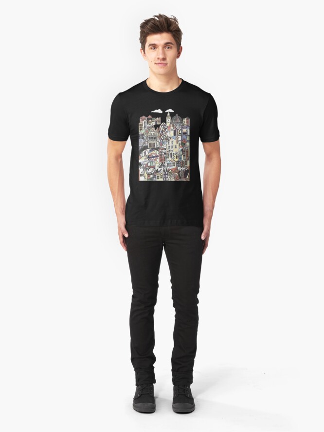 Alternate view of London blooms cityscape Slim Fit T-Shirt