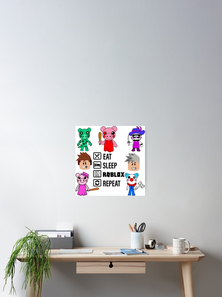 Piggy Roblox with Mantra: Eat, Sleep, Roblox, Repeat Photographic Print  for Sale by whatcryptodo