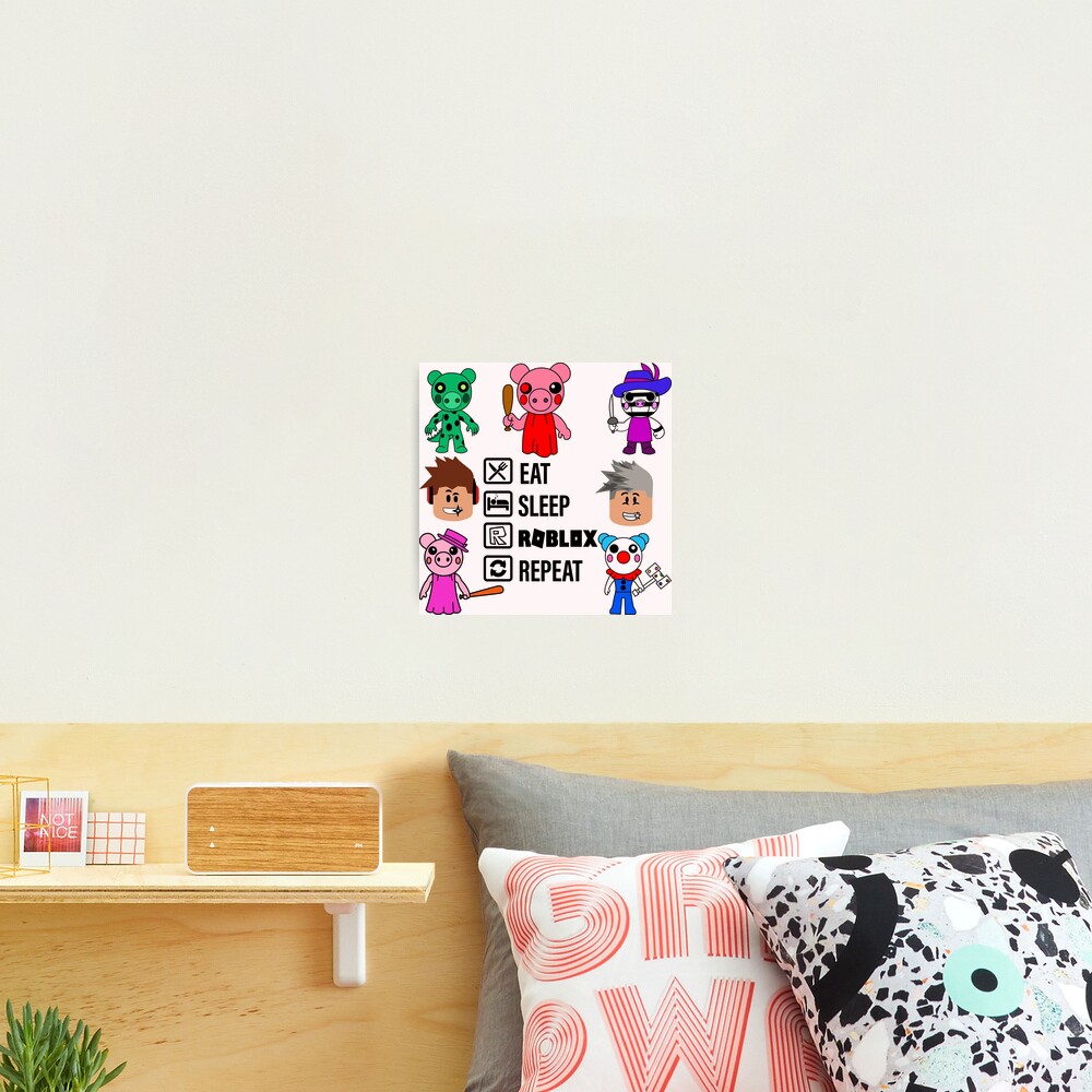 Piggy Roblox with Mantra: Eat, Sleep, Roblox, Repeat Photographic Print  for Sale by whatcryptodo