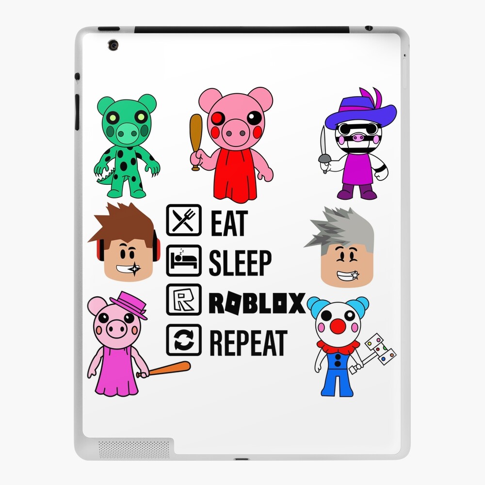 Piggy Roblox with Mantra: Eat, Sleep, Roblox, Repeat iPad Case