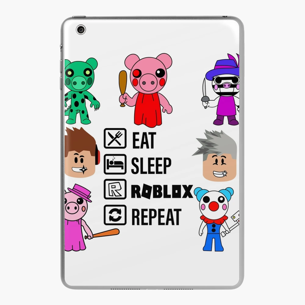 Piggy Roblox with Mantra: Eat, Sleep, Roblox, Repeat iPad Case