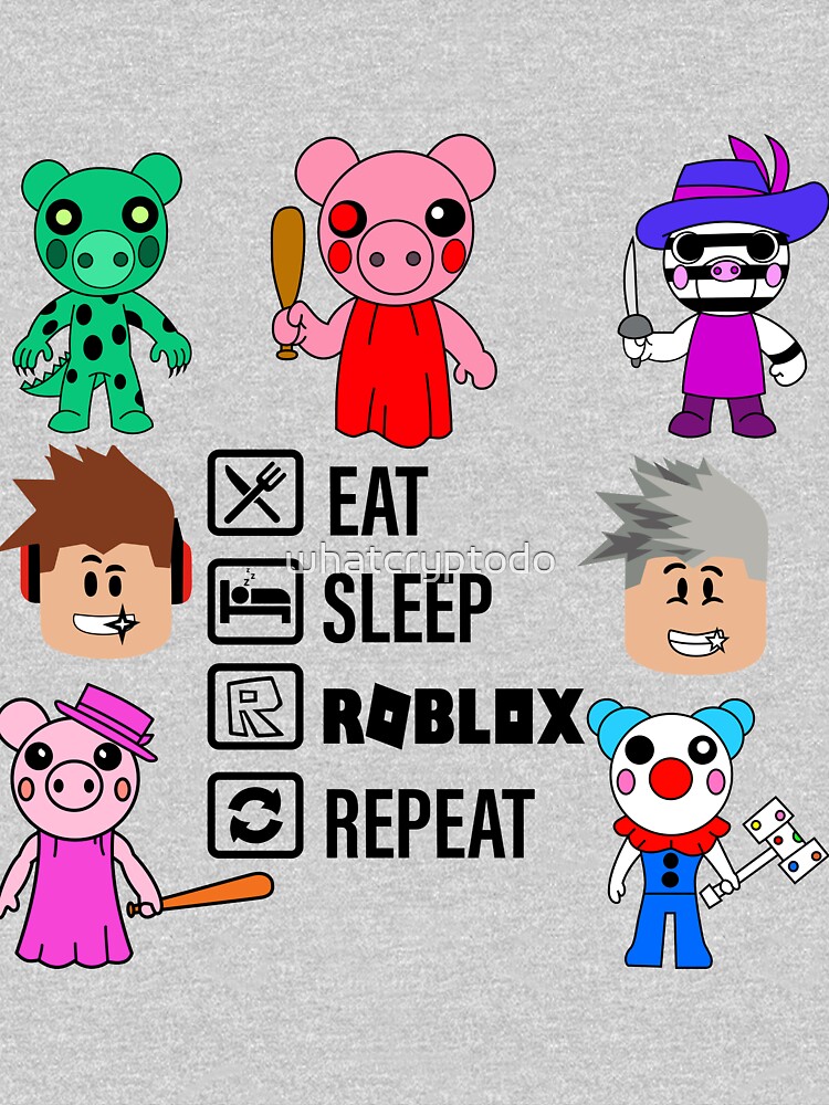 Piggy Roblox with Mantra: Eat, Sleep, Roblox, Repeat Art Print for Sale by  whatcryptodo