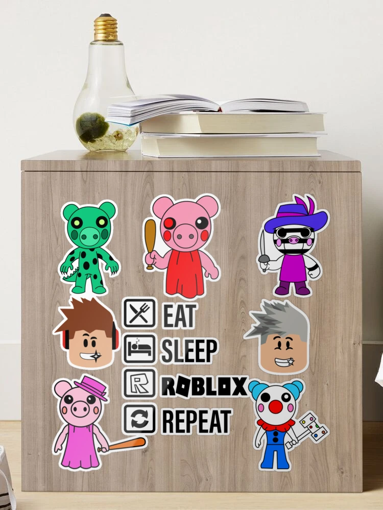 Piggy Roblox with Mantra: Eat, Sleep, Roblox, Repeat Art Print for Sale by  whatcryptodo