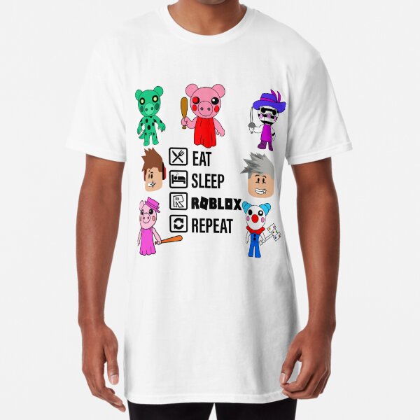 Eat Sleep Roblox Repeat Piggy Kids Printed T-shirt Various 