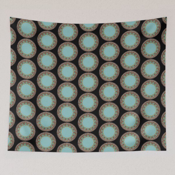 Item preview, Kaleidoscope Turquiose and Gold in Celtic Circle Frame 20 designed and sold by Swabcraft.