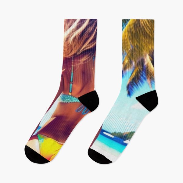 Item preview, Hot Beach Babe Palms Sunshine Water Tropical Paradise  designed and sold by Michael Voyler.