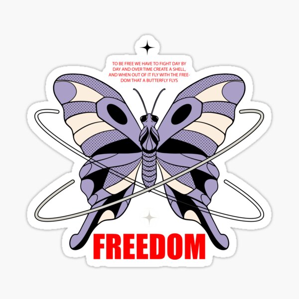 Butterfly Freedom Sticker - Butterfly Freedom Pretty - Discover & Share GIFs