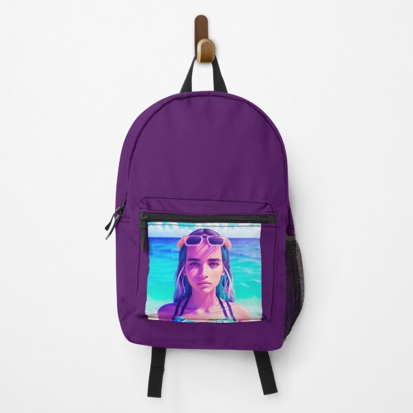 Item preview, Pretty Beach Babe with Sunglasses Water Clouds designed and sold by Michael Voyler.