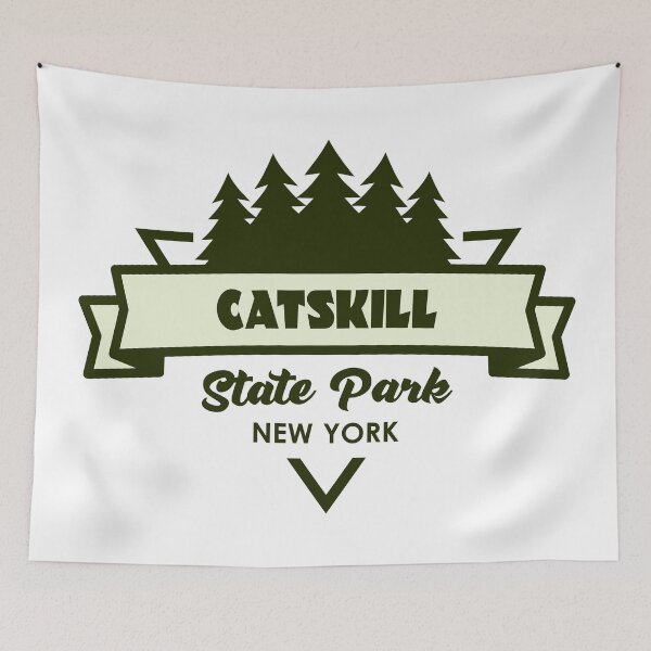 Item preview, Catskill State Park New York Trees And Ribbon designed and sold by bivenart.