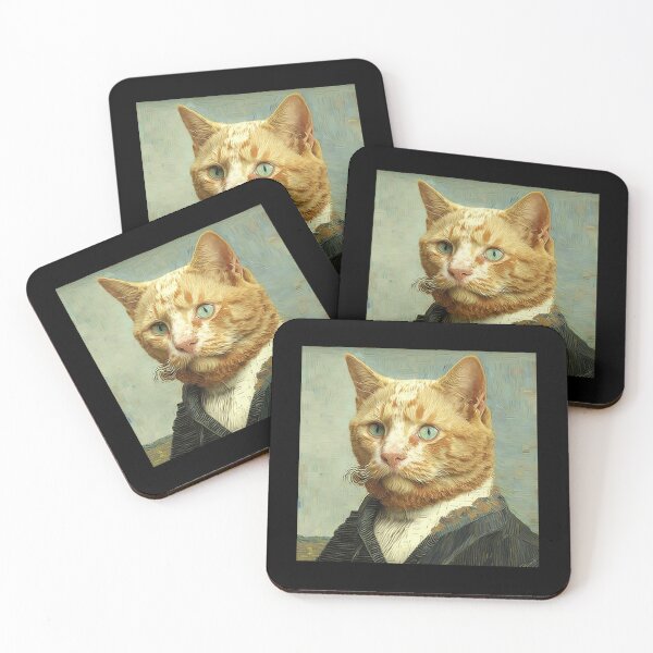 Aperçu de l'œuvre Chat Van Gogh Portrait de peinture - amoureux des chats créée et vendue par SameeraDammeyer.