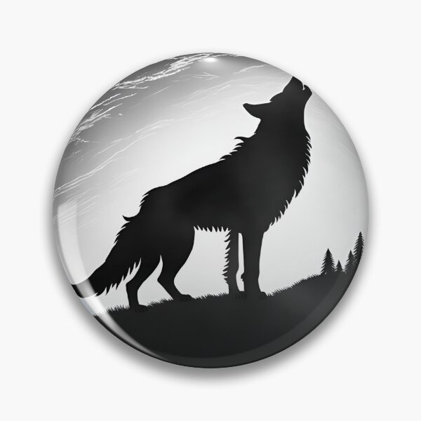 Item preview, Silver wolf howling at the moon designed and sold by K-Art-Design.