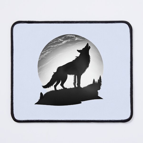 Item preview, Silver wolf howling at the moon designed and sold by K-Art-Design.