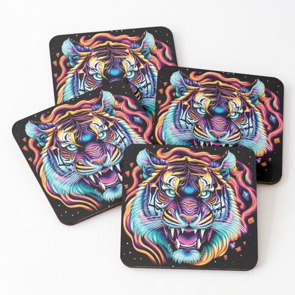 Item preview, Cosmic Psychadelic Tiger 001 designed and sold by ElectraW.