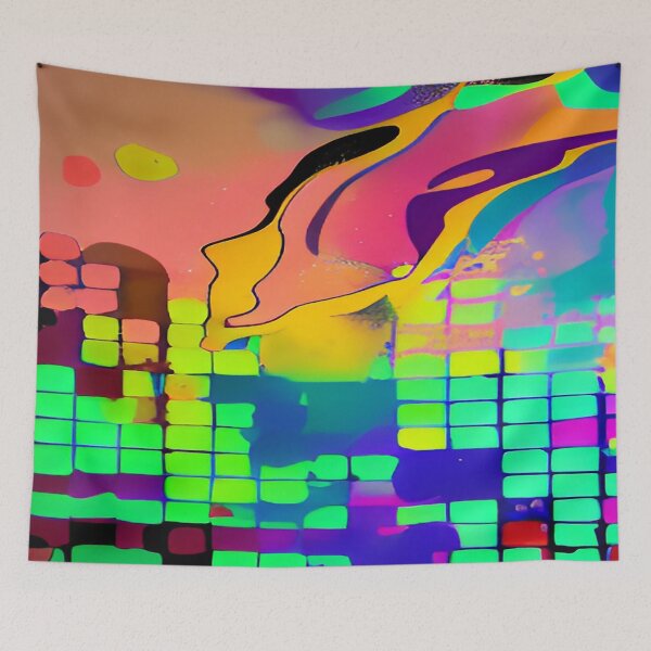 Item preview, Abstract Female in Geometric Block City Structure designed and sold by deniselynnimage.