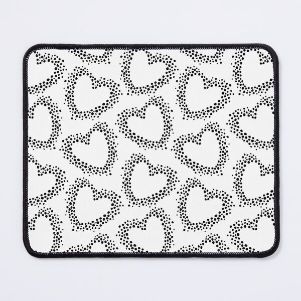 Item preview, Dotted Hearts Pattern. Black On White  designed and sold by mariamsol.
