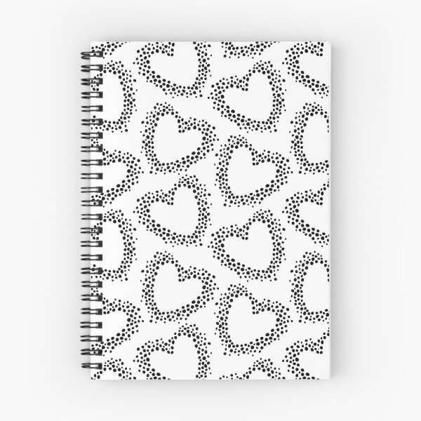 Item preview, Dotted Hearts Pattern. Black On White  designed and sold by mariamsol.
