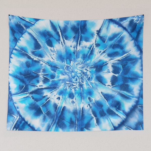 Item preview, Blue Shibori Dye-Ice Tie Dye  designed and sold by Tamas Das.