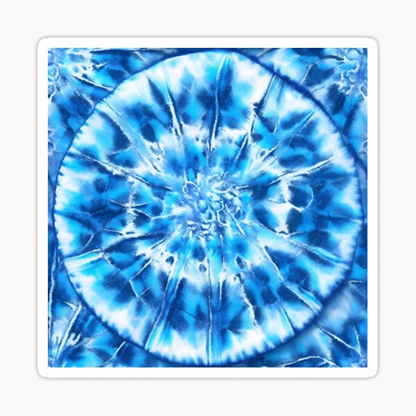 Item preview, Blue Shibori Dye-Ice Tie Dye  designed and sold by Tamas Das.