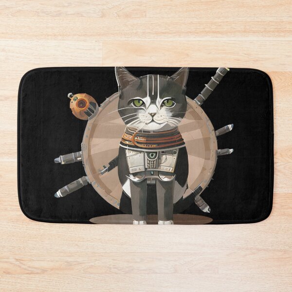 Item preview, Katana-Wielding Feline - A Samurai Cat AI Creation designed and sold by Mechanical-Artt.