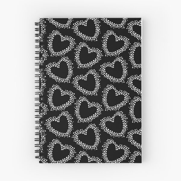 Item preview, Dotted Hearts Pattern. White On Black designed and sold by mariamsol.