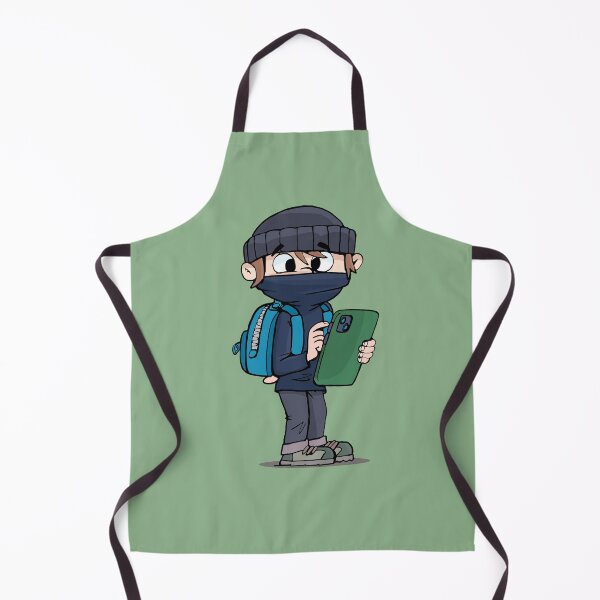 Item preview, boy with a masked face is using a mobile phone designed and sold by duxpavlic.