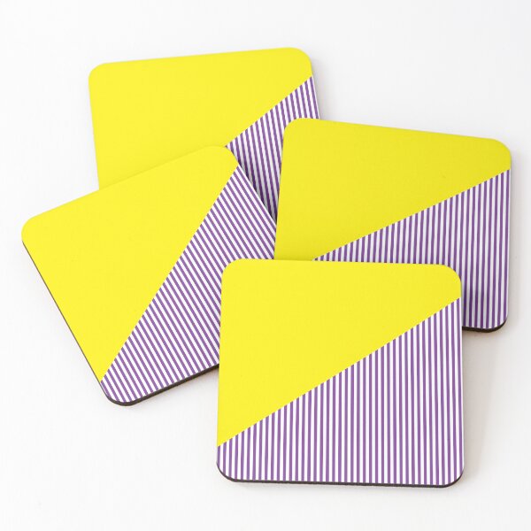 Item preview, Triangle and Stripes | Mixed Patterns | Yellow and Purple designed and sold by rsty11.