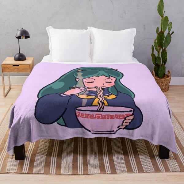 Item preview, I draw invader lum eating ramen / urusei yatsura alien oni girl designed and sold by RansRoom.