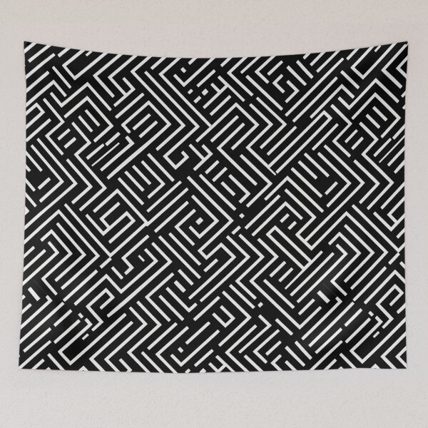 Item preview, Monochrome Maze designed and sold by LoversCovers.