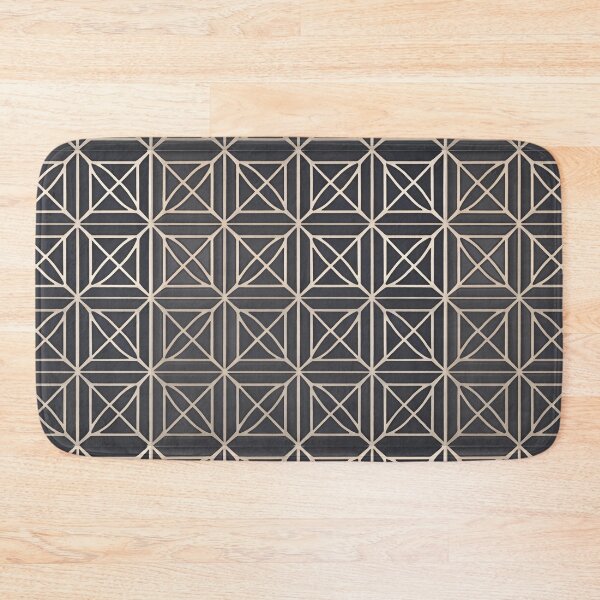 Item preview, Retro Tile Pattern Dark silver and beige designed and sold by RetroTile.