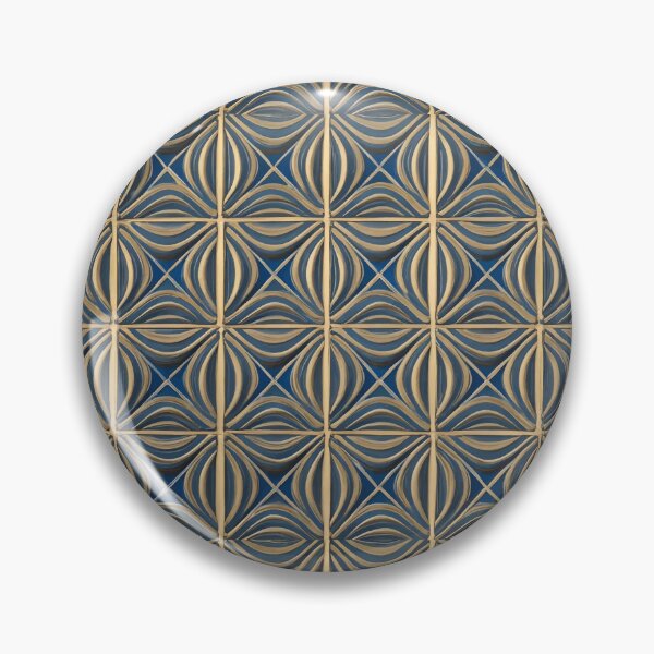 Artikelvorschau, Retro Tile Pattern midnight blue and yellow shades entworfen und verkauft von RetroTile.