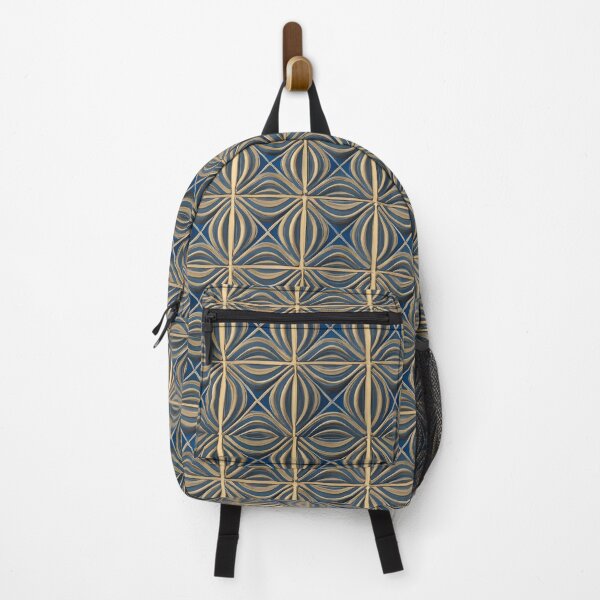 Artikelvorschau, Retro Tile Pattern midnight blue and yellow shades entworfen und verkauft von RetroTile.