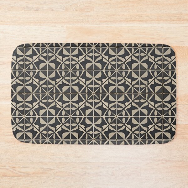 Item preview, Retro Tile Pattern dark silver and beige designed and sold by RetroTile.