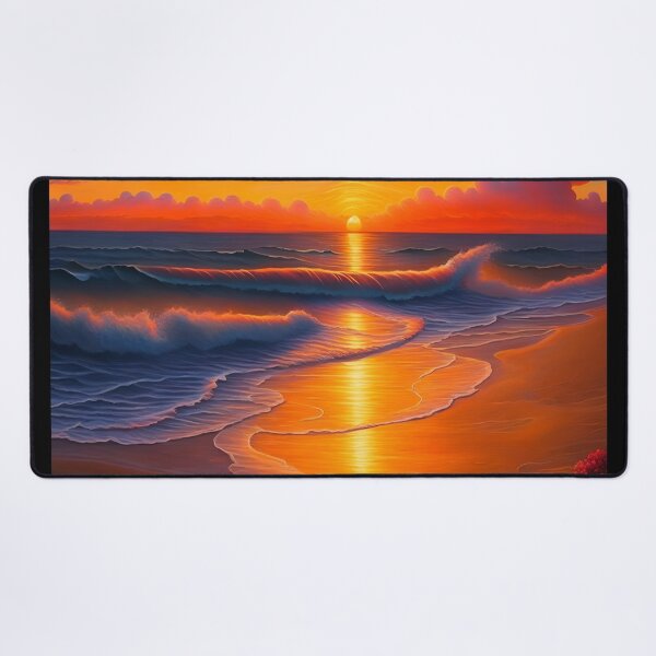 Item preview, Orange Beach Sunset Painting designed and sold by Tamas Das.