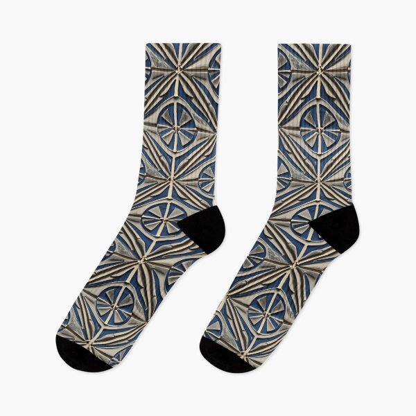 Artikelvorschau, Retro Tile Pattern midnight blue and silver and beige shades entworfen und verkauft von RetroTile.