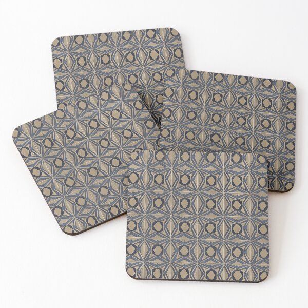 Item preview, Retro Tile Pattern dark yellow and dark blue designed and sold by RetroTile.