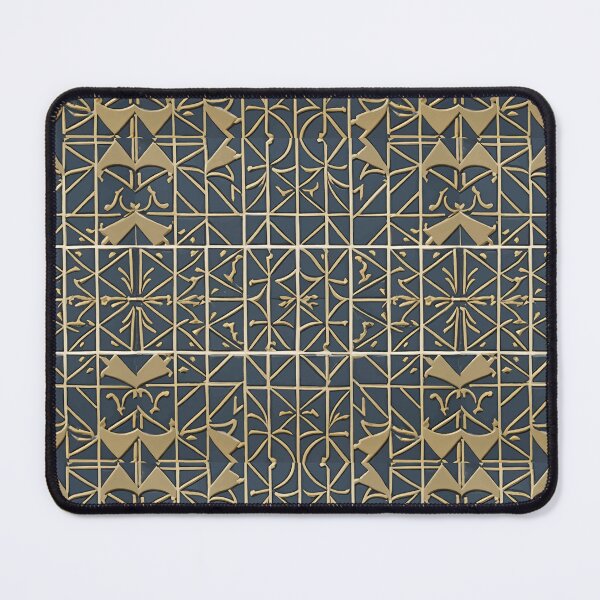 Item preview, Retro Tile Pattern dark yellow and dark blue designed and sold by RetroTile.