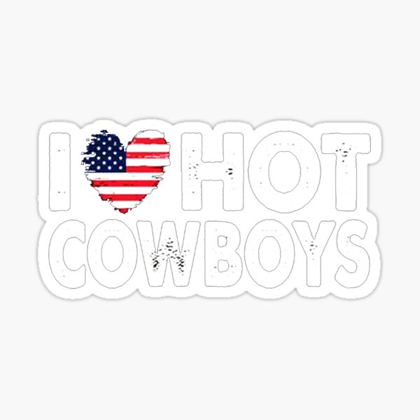 I Love Hot Cowboys Vintage Funny Red Heart Love Cowboy Pullover Hoodie