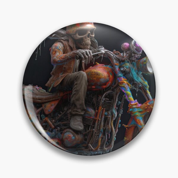 Item preview, Skeleton Biker Riding A Wet Painted Bike designed and sold by Diego Re.