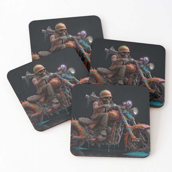 Item preview, Skeleton Biker Riding A Wet Painted Bike designed and sold by Diego Re.