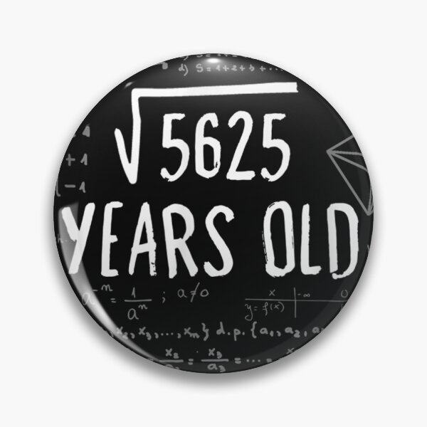 Item preview, 75 Years Old Math Shirt 75th Birthday Square Root 5625 designed and sold by NixonAlford.