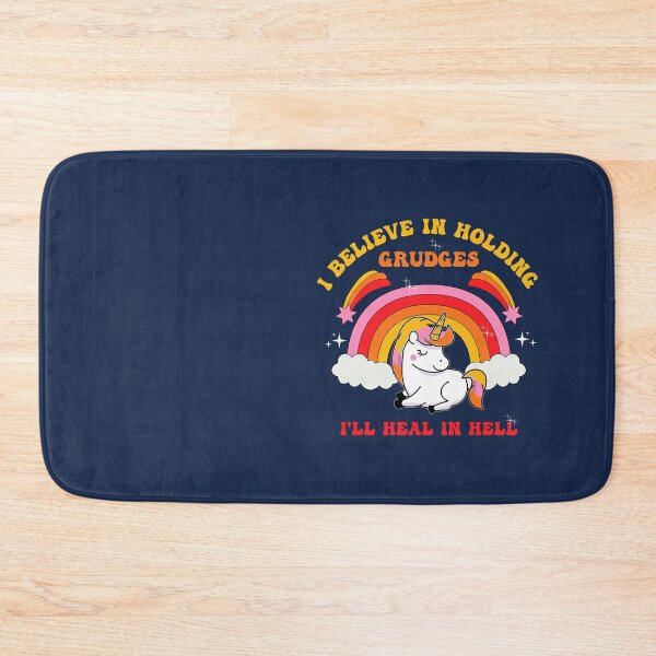 Item preview, I Believe In Holding Grudges I_ll Heal In Hell Cute Unicorn   designed and sold by thrillmax79.