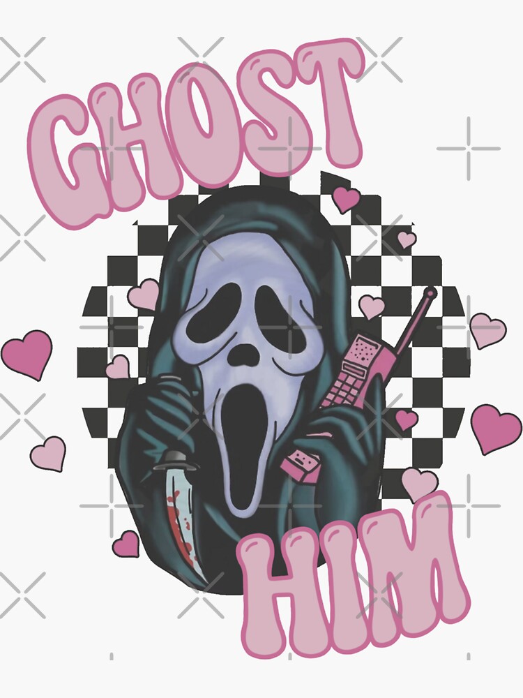 Scream Ghostface Girly Sticker. 