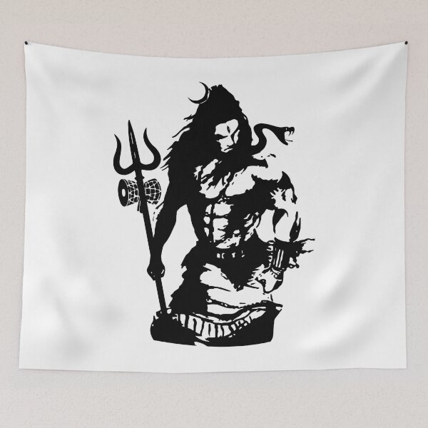 Item preview, Lord Shiva Art Angry Trishul Maha Shivratri Hinduism designed and sold by vickfidela62.