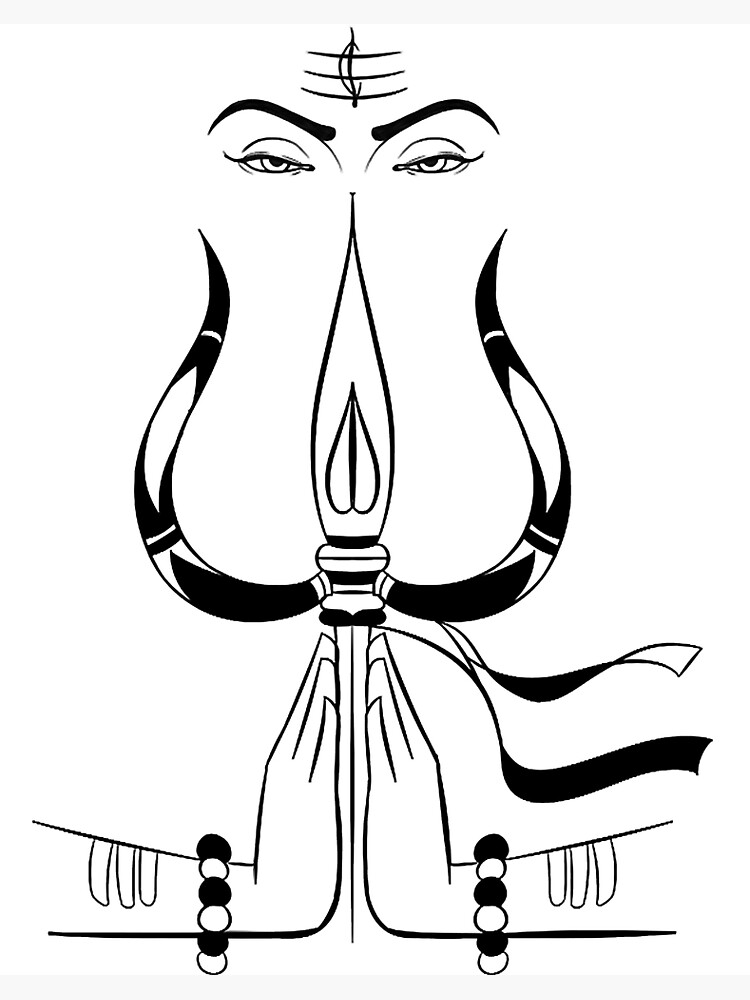 Maha Shivratri Special: Trishul Sketch by Hemant, Apeejay, School, Saket –  Apeejay Newsroom