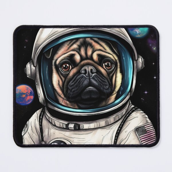 Item preview, Rocky the brave Apollo 11 pug designed and sold by Pixelboys.