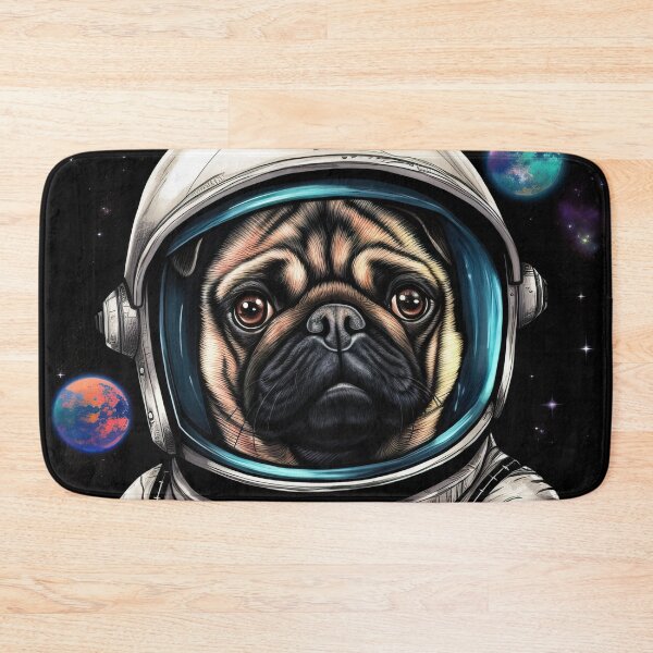 Item preview, Rocky the brave Apollo 11 pug designed and sold by Pixelboys.