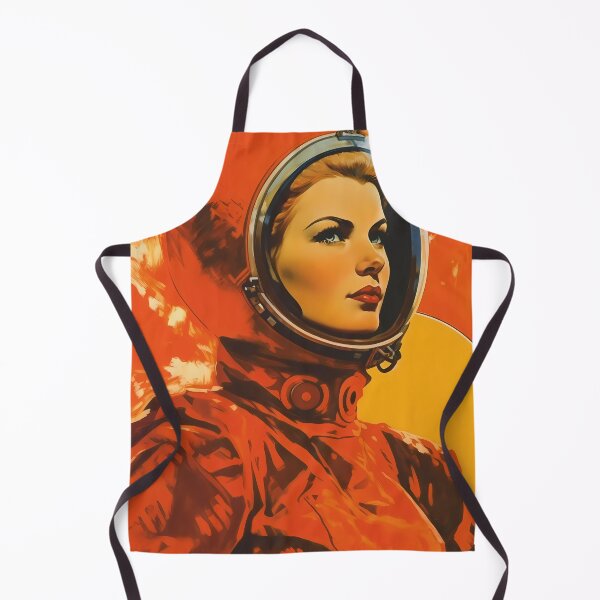 Item preview, Alternate history Soviet Mars program poster with a female cosmonaut, AI art designed and sold by MachinaeDreams.