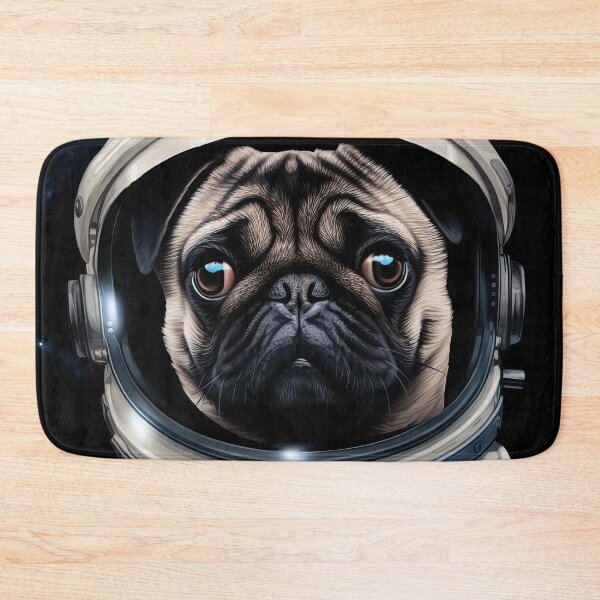 Item preview, Carmen the Brave Pug - Apollo 11 Mission USA designed and sold by Pixelboys.